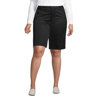 Women's Plus Size Plain Front Blend Chino Shorts