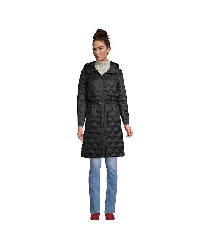 Lands' End Women's Ultralight Packable Quilted Down Coat Macy's