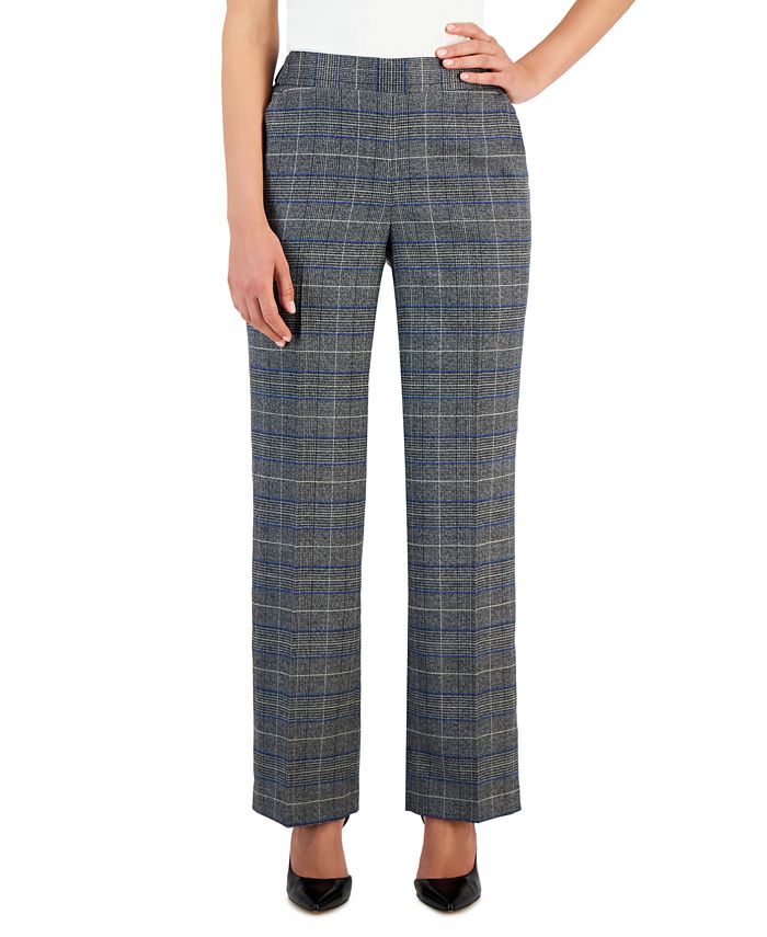 Kasper Women's Glen Plaid Pull-On Pants - Macy's