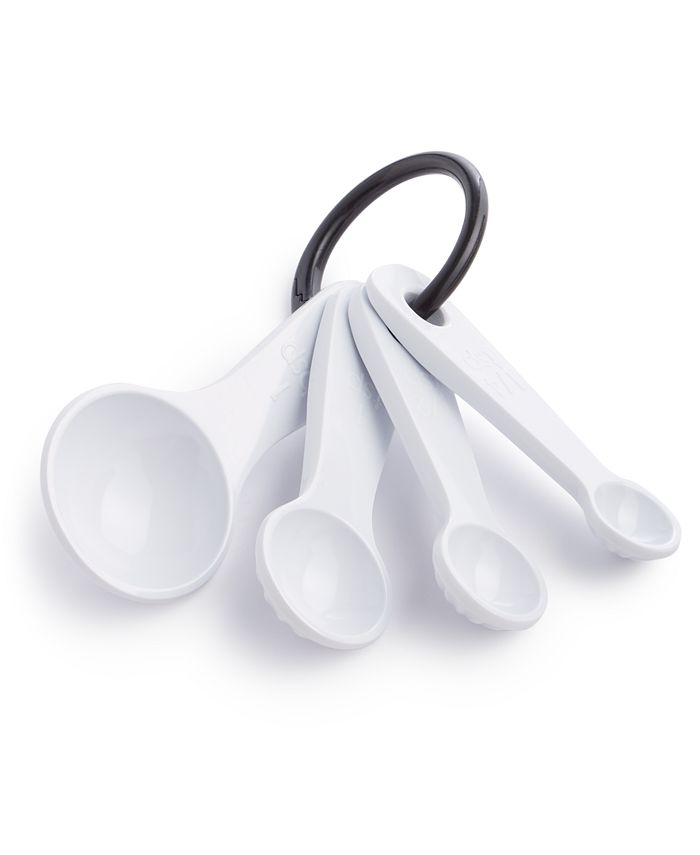 White Mixing Spoons 4 Pcs