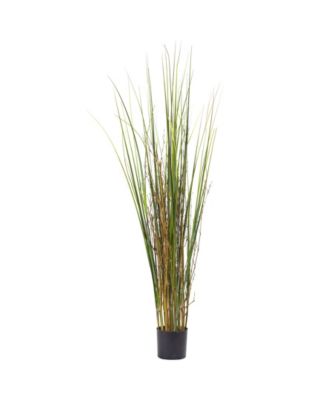 Nearly Natural - 4' Bamboo & Artificial Grass Plant
