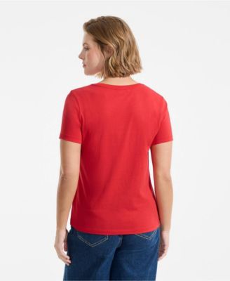 Plus Size Supima Cotton V-Neck T-Shirt