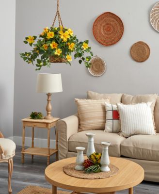 Hibiscus Artificial Plant Hanging Basket