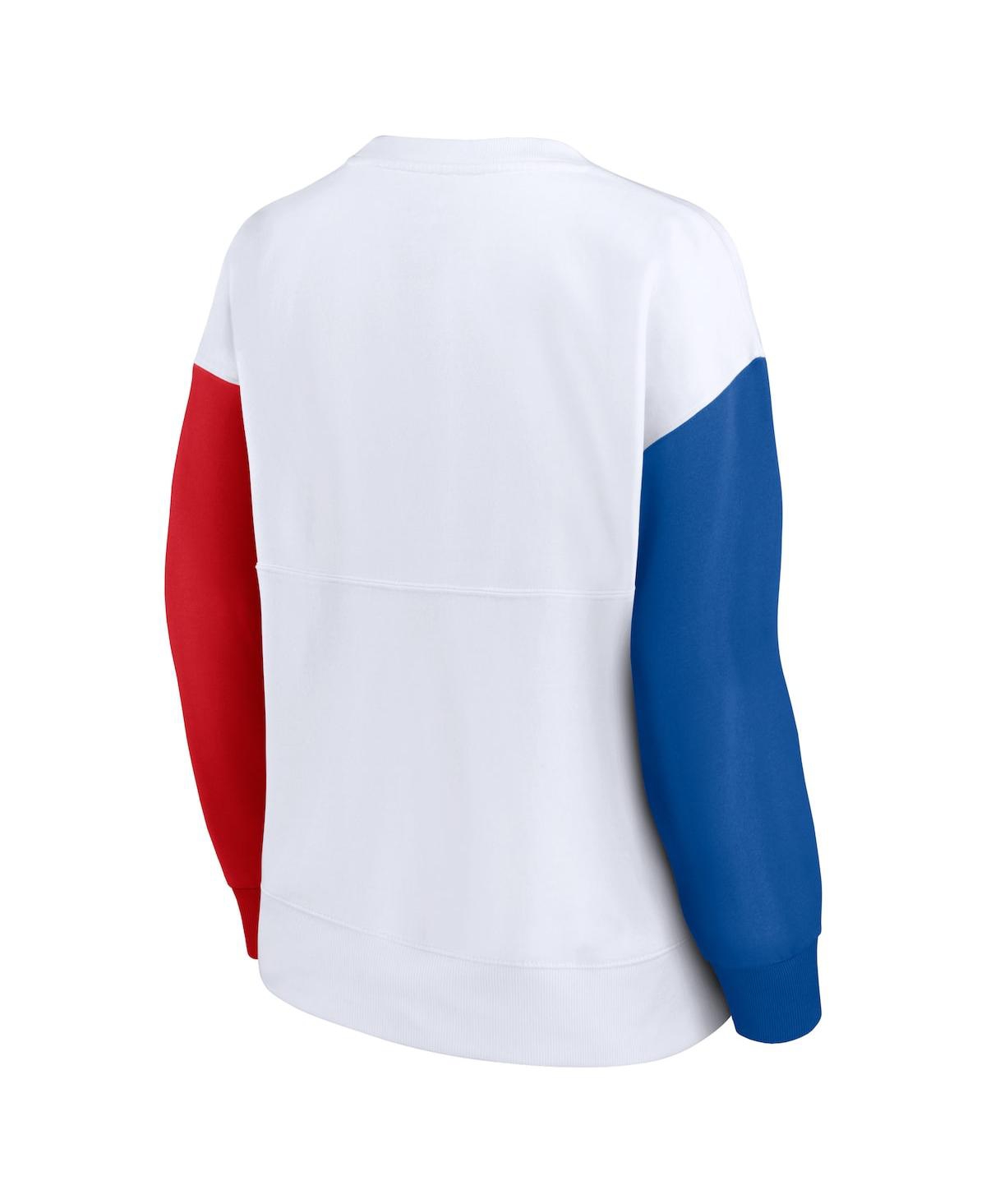 Shop Fanatics Women's  White Chicago Cubs Series Pullover Sweatshirt