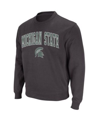 Men's Michigan State Spartans Arch and Logo Crew Neck Sweatshirt