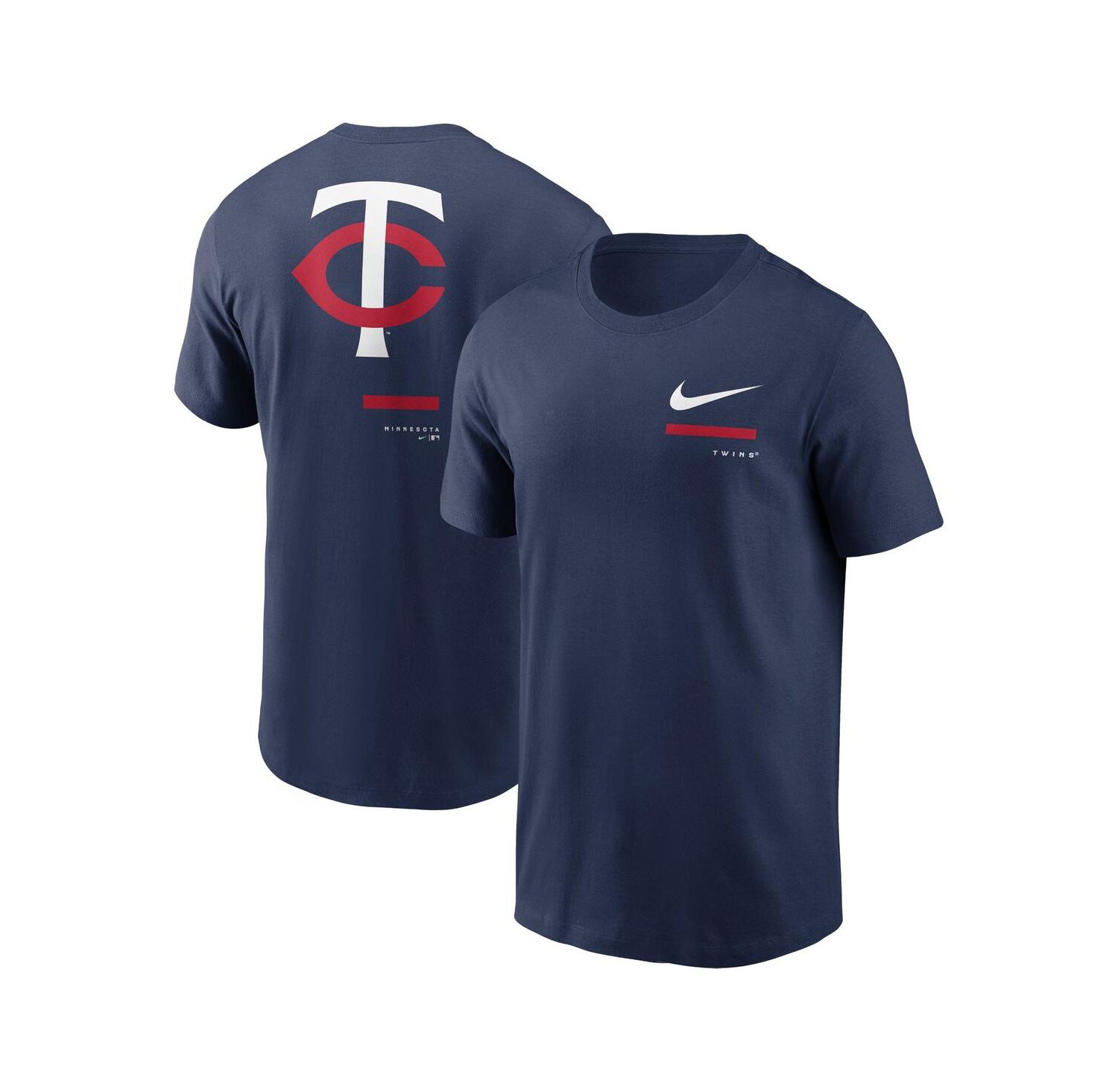 Men's Navy Minnesota Twins Over the Shoulder T-shirt
