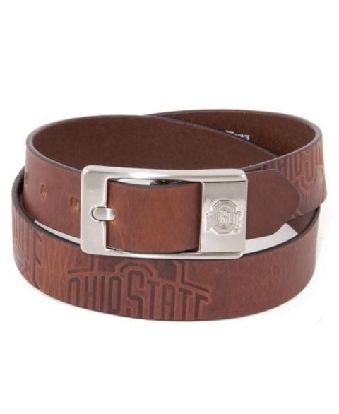 Мужской ремень Eagles Wings Ohio State Buckeyes Brandish Leather Belt - Brown