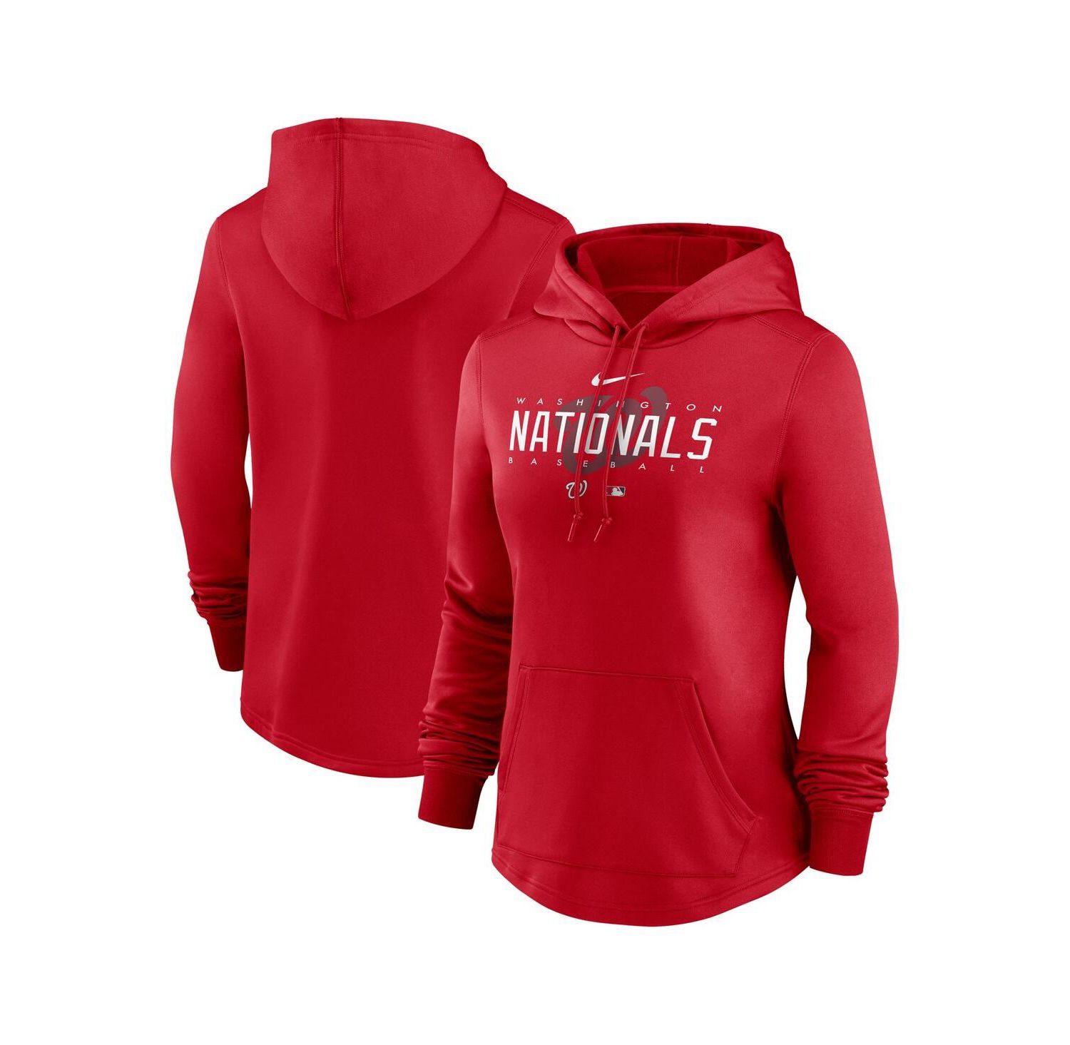 Women's Red Washington Nationals Authentic Collection Pregame Performance Pullover Hoodie