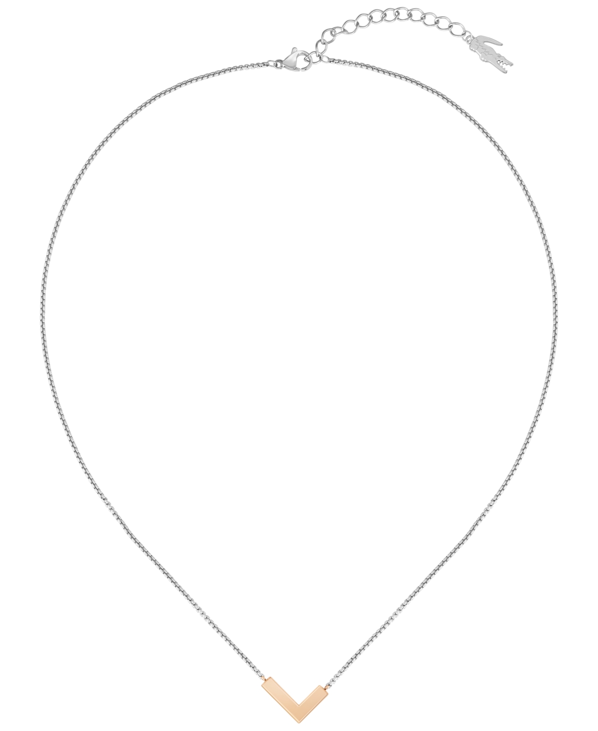 Lacoste Carnation Gold Tone 'l' Necklace
