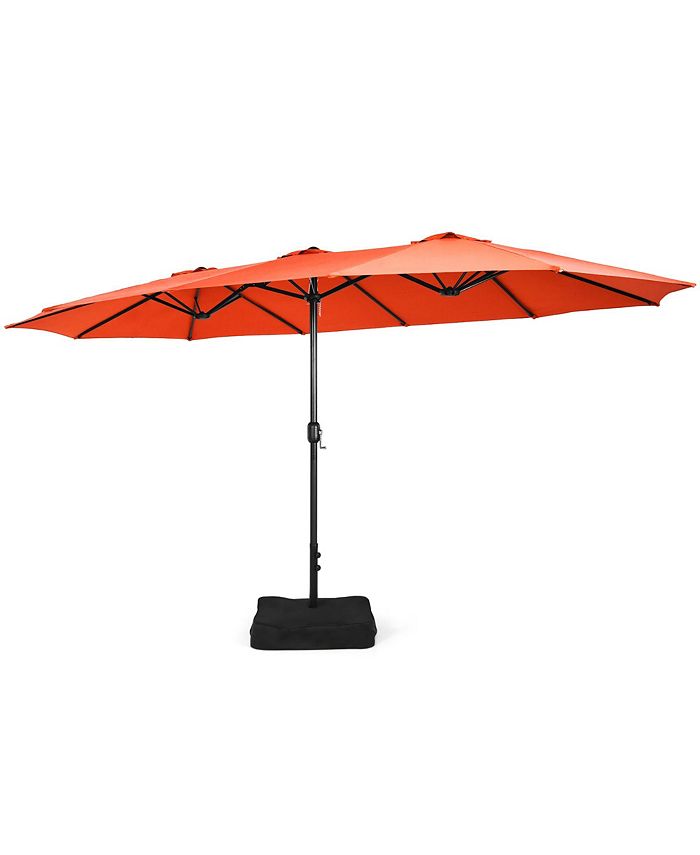 Costway 15 Ft Patio Double Sided Umbrella Outdoor Market Umbrella Macy's