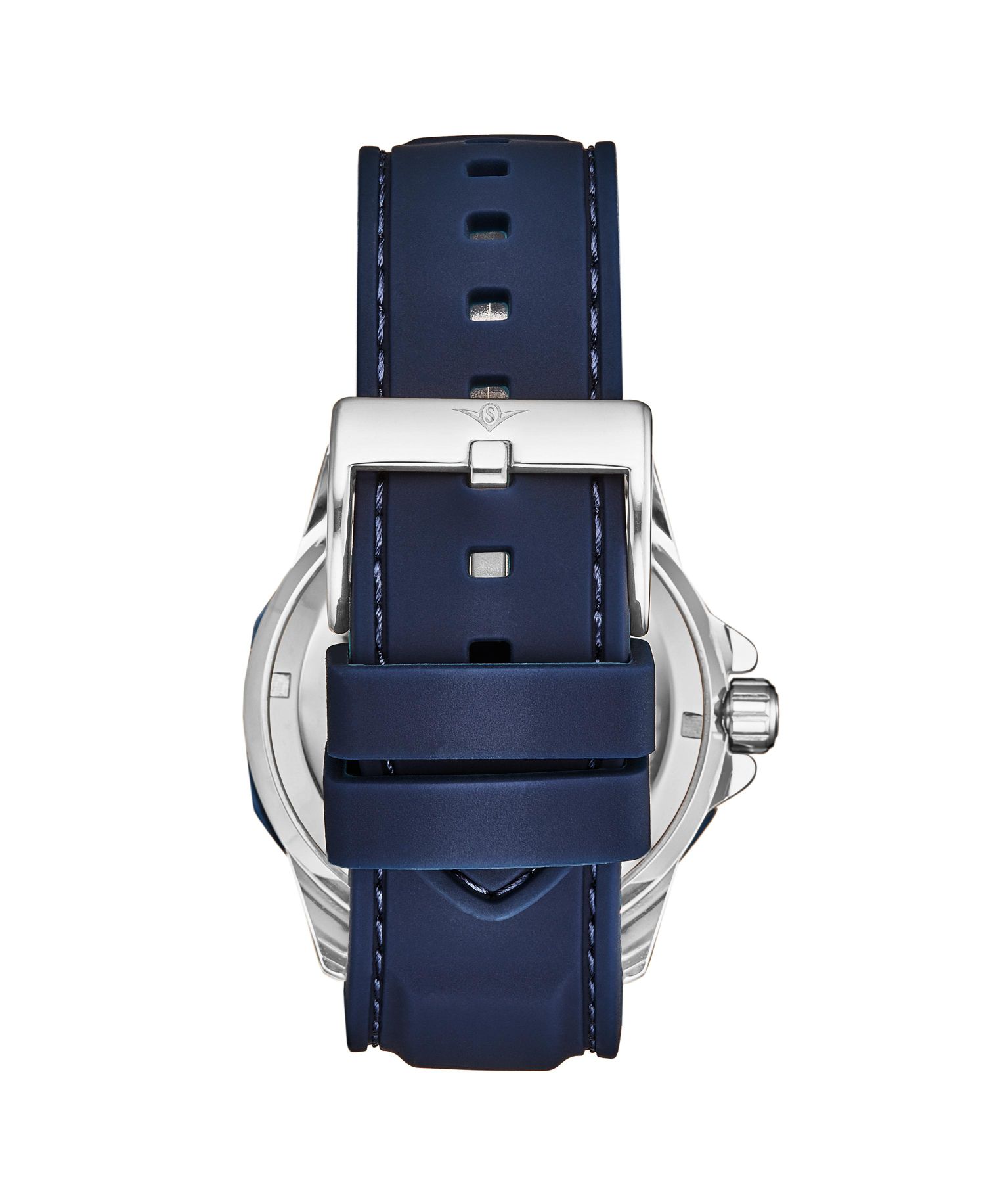 Edwardian 4018 Men s Automatic Skeleton Watch - 44mm Stainless Steel Case, Skeleton Dial, Silicone Strap