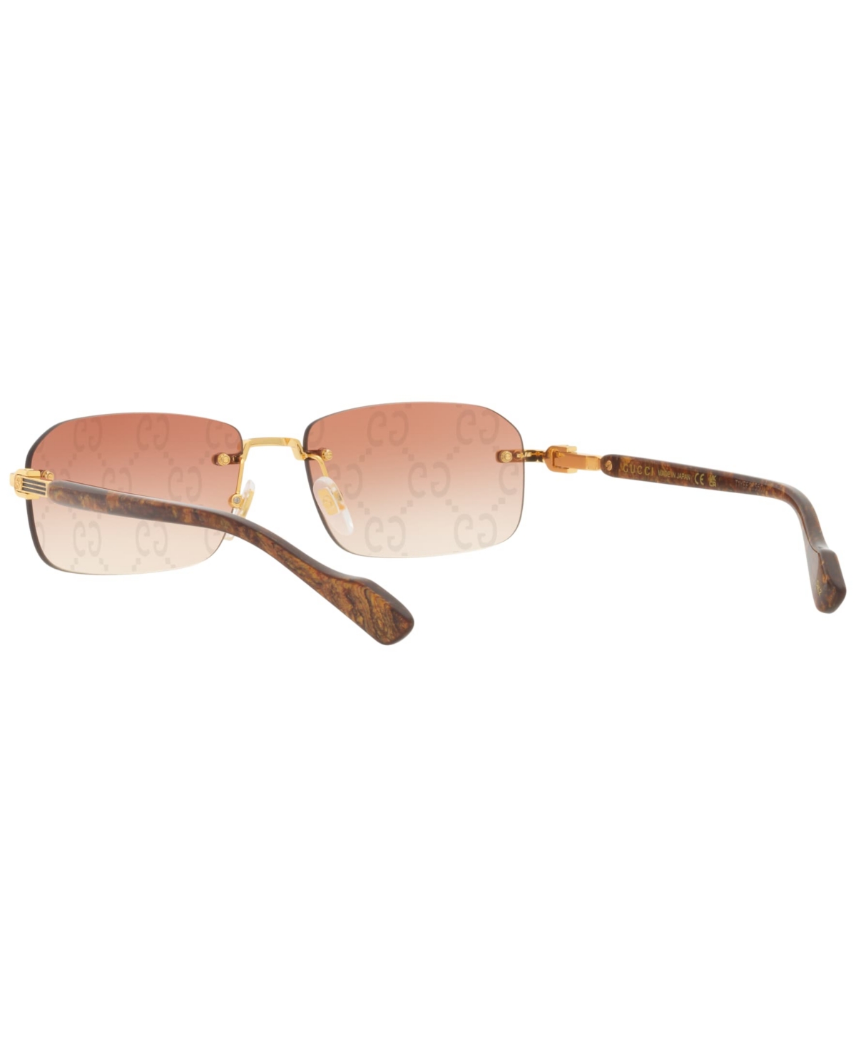 Shop Gucci Men's Sunglasses, Gg1221s In Gold-tone