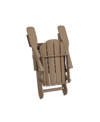 12 Piece Set Outdoor Folding Adirondack Chairs with Ottoman Side Table