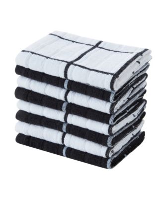 Design Imports White Bar Mop Dishtowel & Dishcloth Set of 8