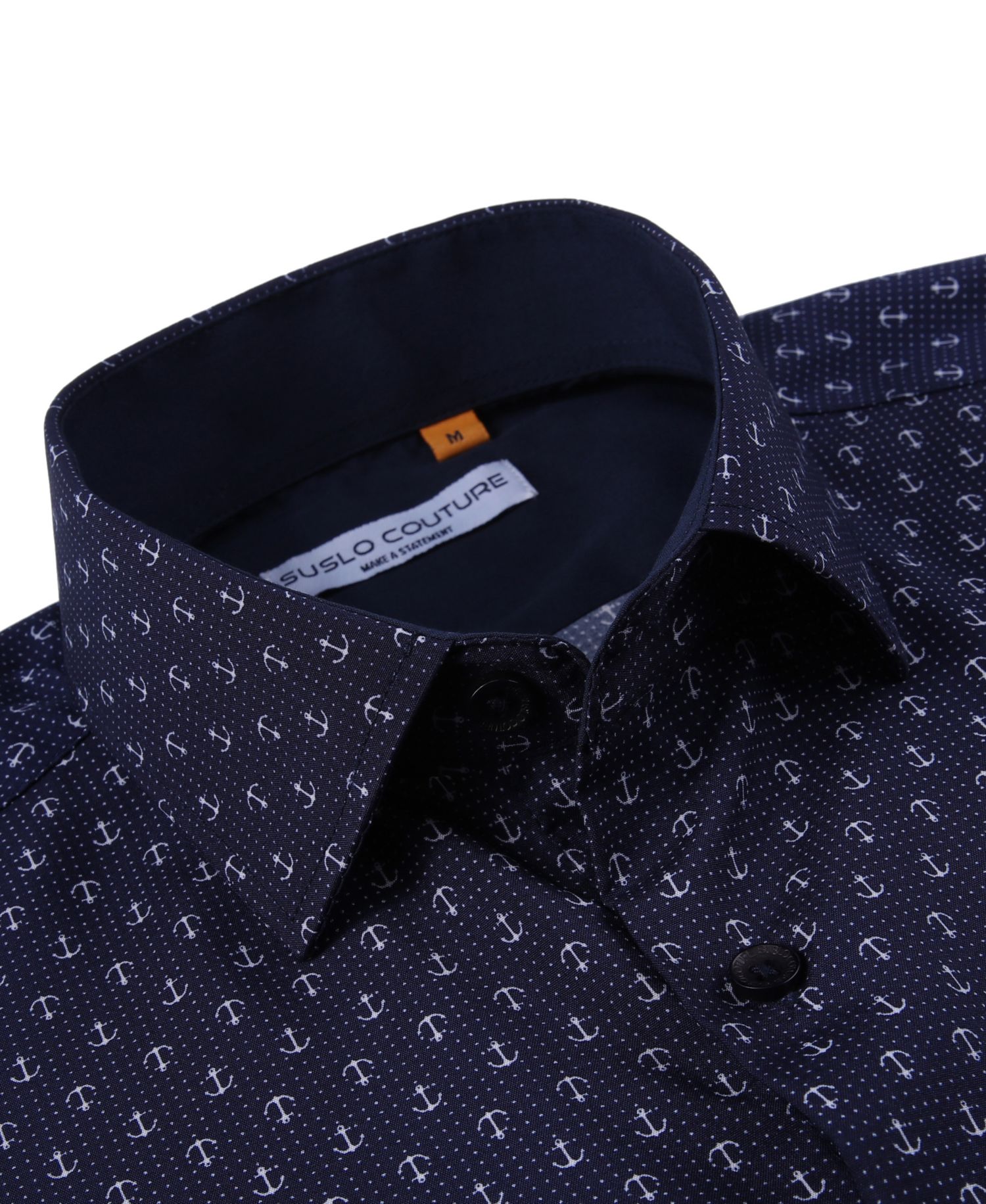 Men's Slim-Fit Geo-Print Performance Shirt