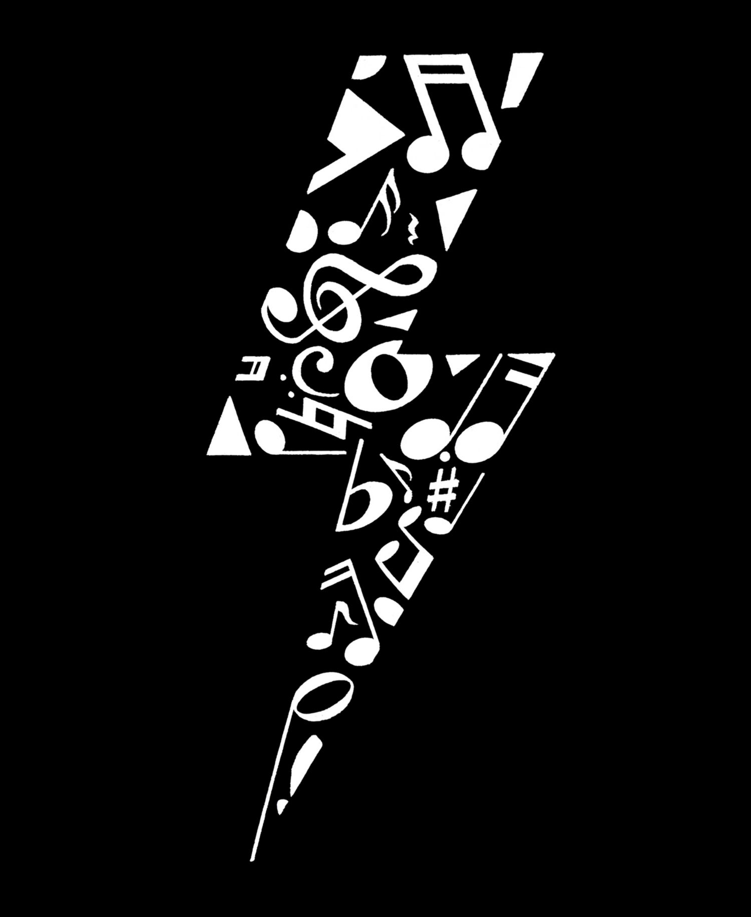 Men's Lightning Bolt Word Art Long Sleeve Hooded Sweatshirt