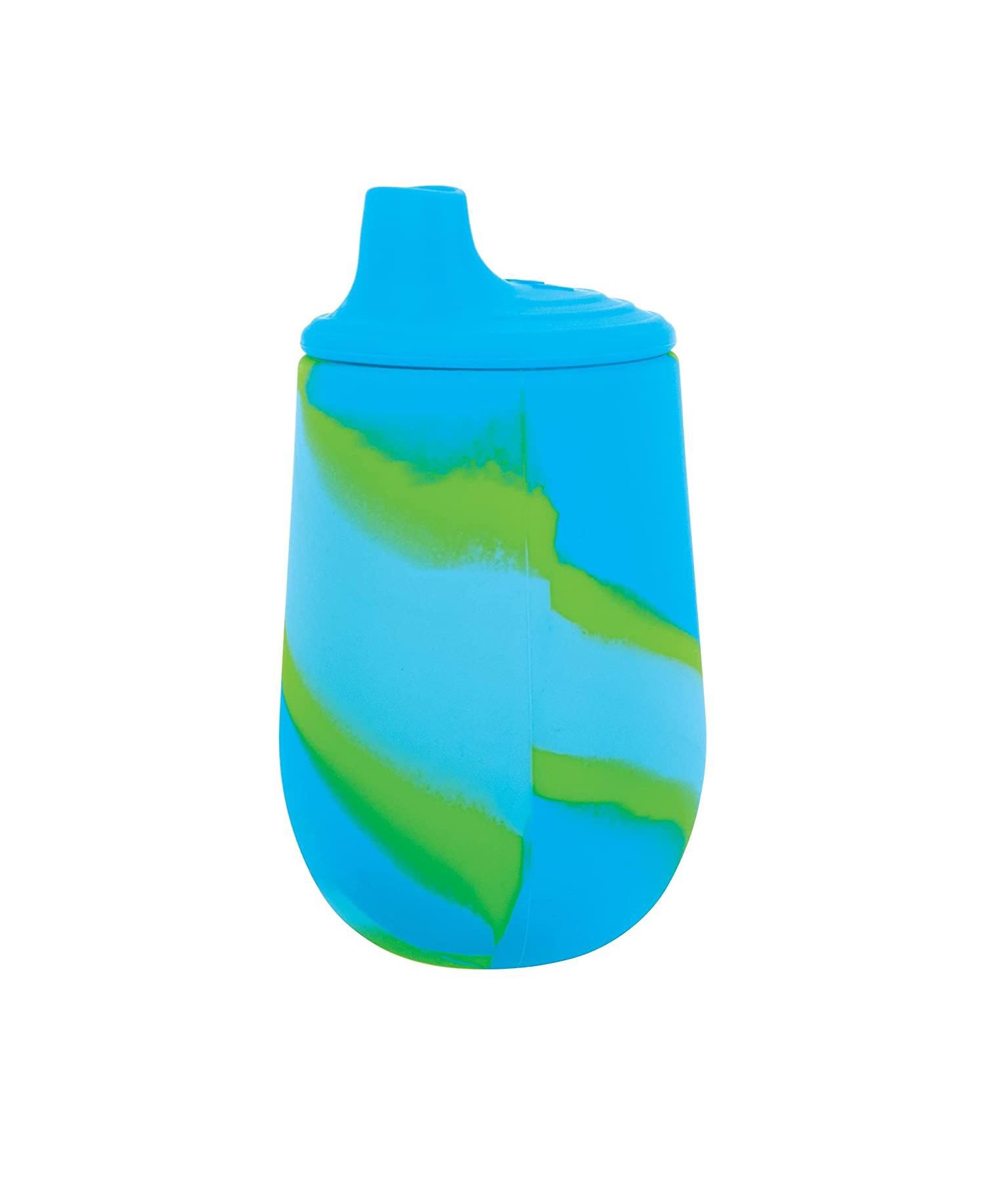 Silicone Tie-dye Baby First Training Cup, 6oz, Blue/Green