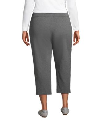 Women's Plus Size Starfish Mid Rise Pull On Crop Pants