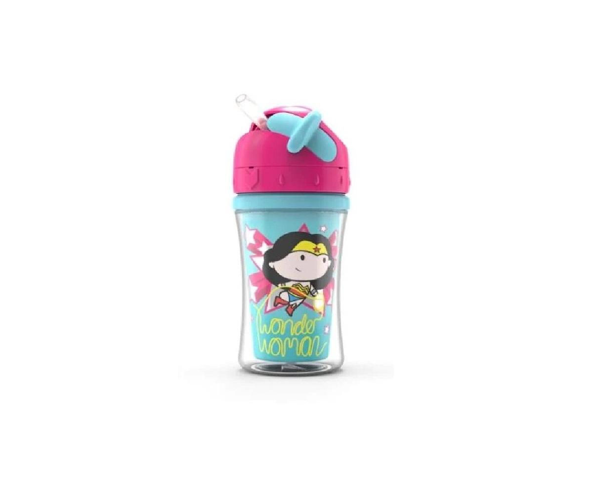 Nuk Justice League Insulated Straw Sippy Cup, 10 Oz, Wonder Woman In Open Miscellaneous