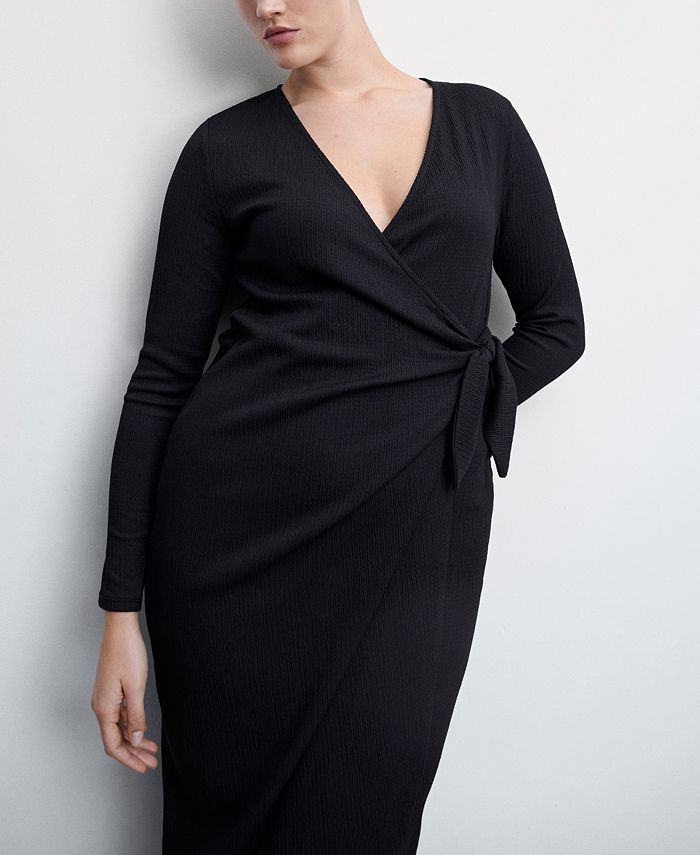 MANGO Women's Bow Wrap Dress Macy's