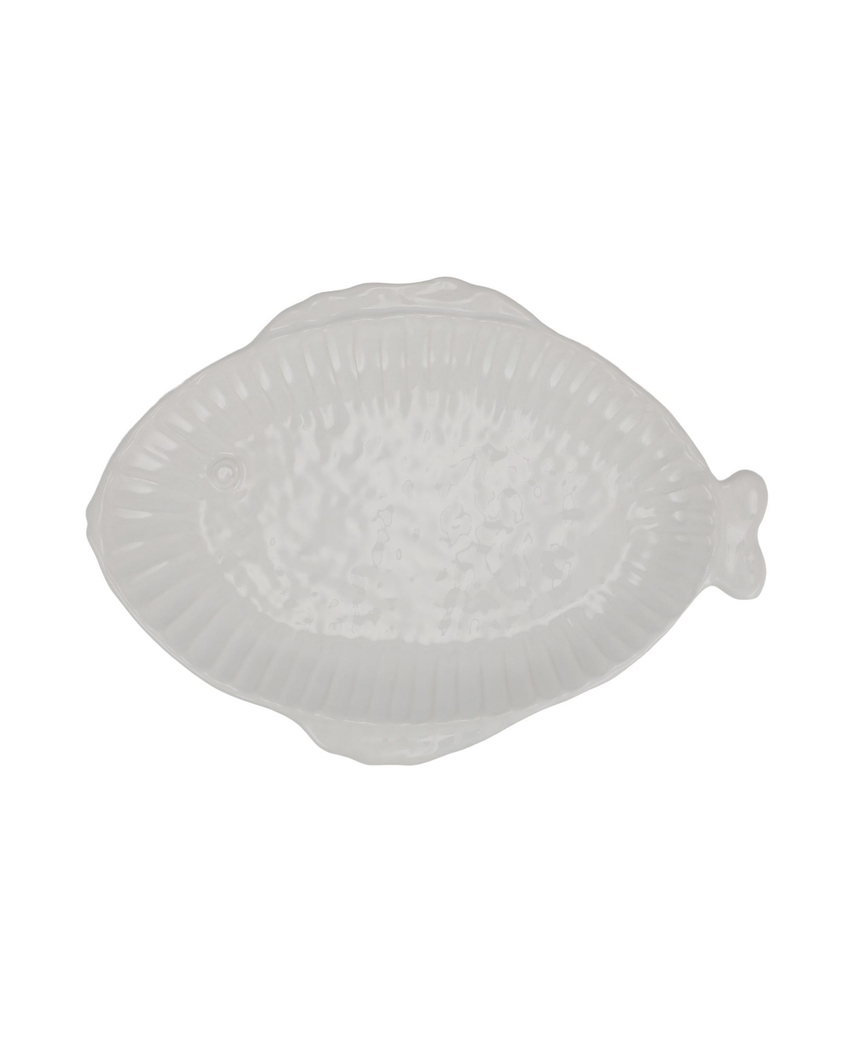 Vietri Pesce Serena Small Oval Platter 15.75" In White