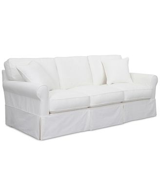 Leanne Fabric Slipcover Sofa - Furniture - Macy's - Leanne Fabric Slipcover Sofa