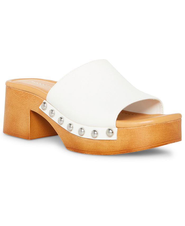 Rhinestone Platform Slide Sandals for Women Sparkle Party Dress Shoes Open  Toe Slip on Mules Non Slip Casual Shoes