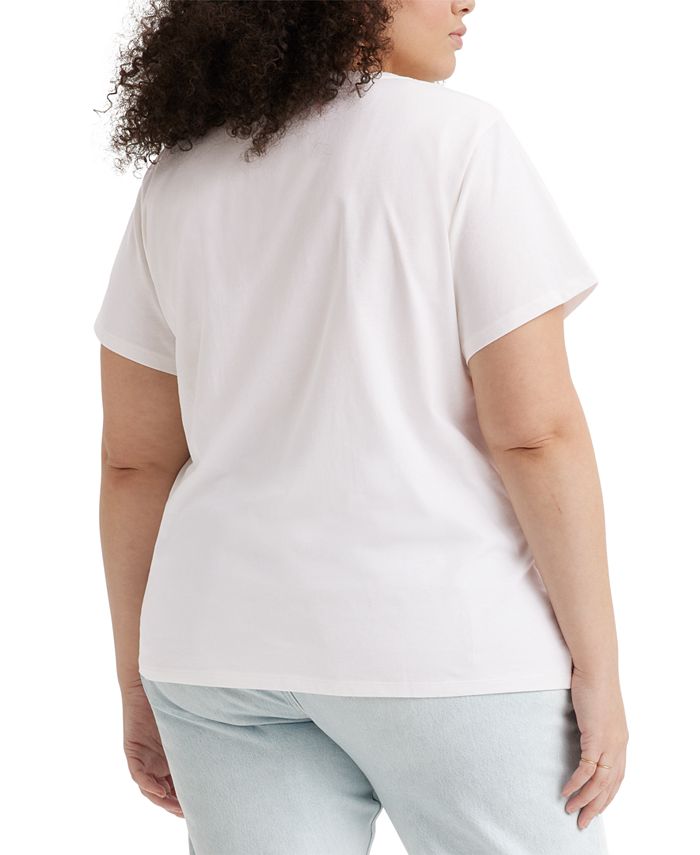 Levi's Trendy Plus Size Perfect Logo Cotton T-Shirt - Macy's
