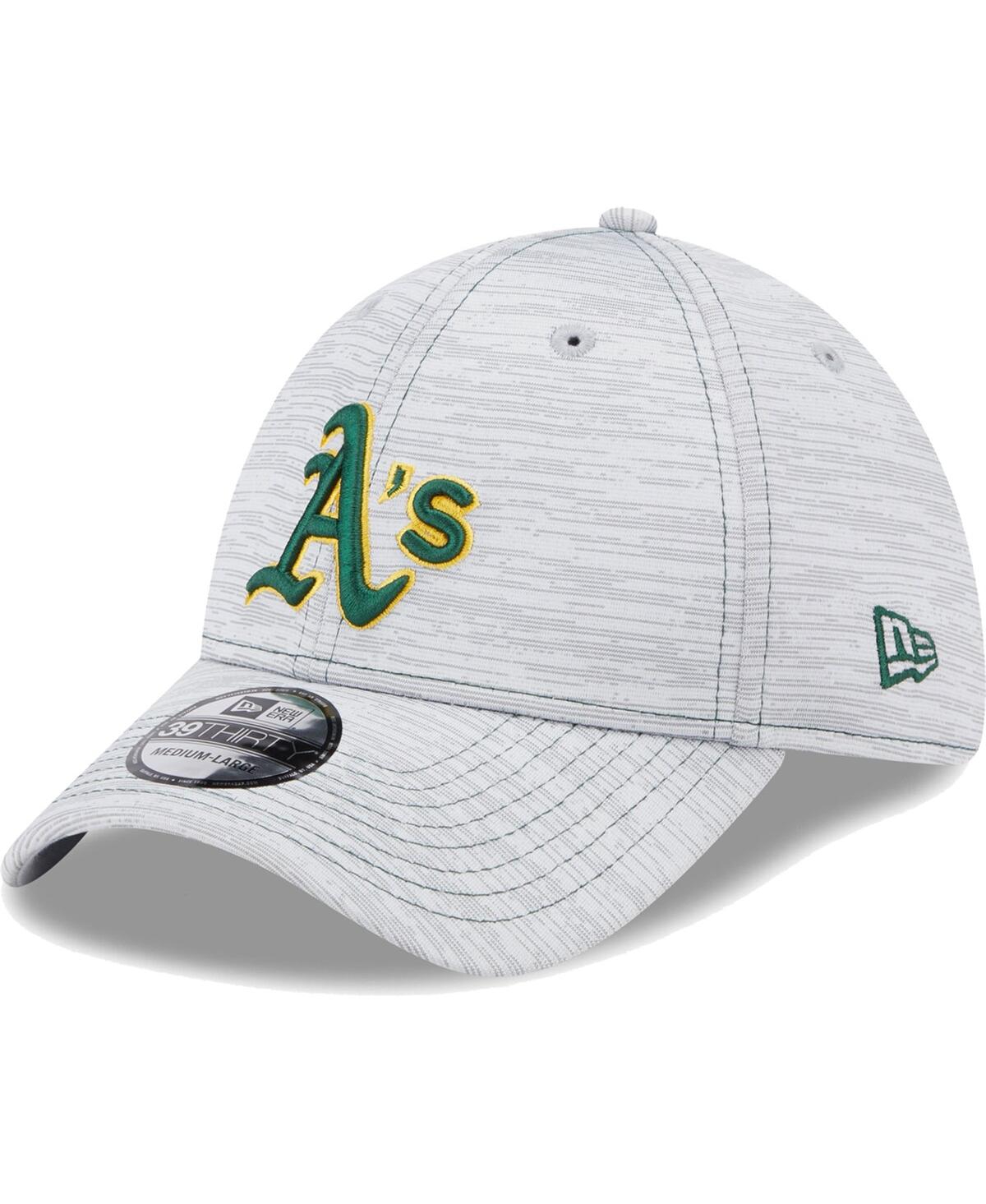Shop New Era Men's  Gray Oakland Athletics Speed 39thirty Flex Hat