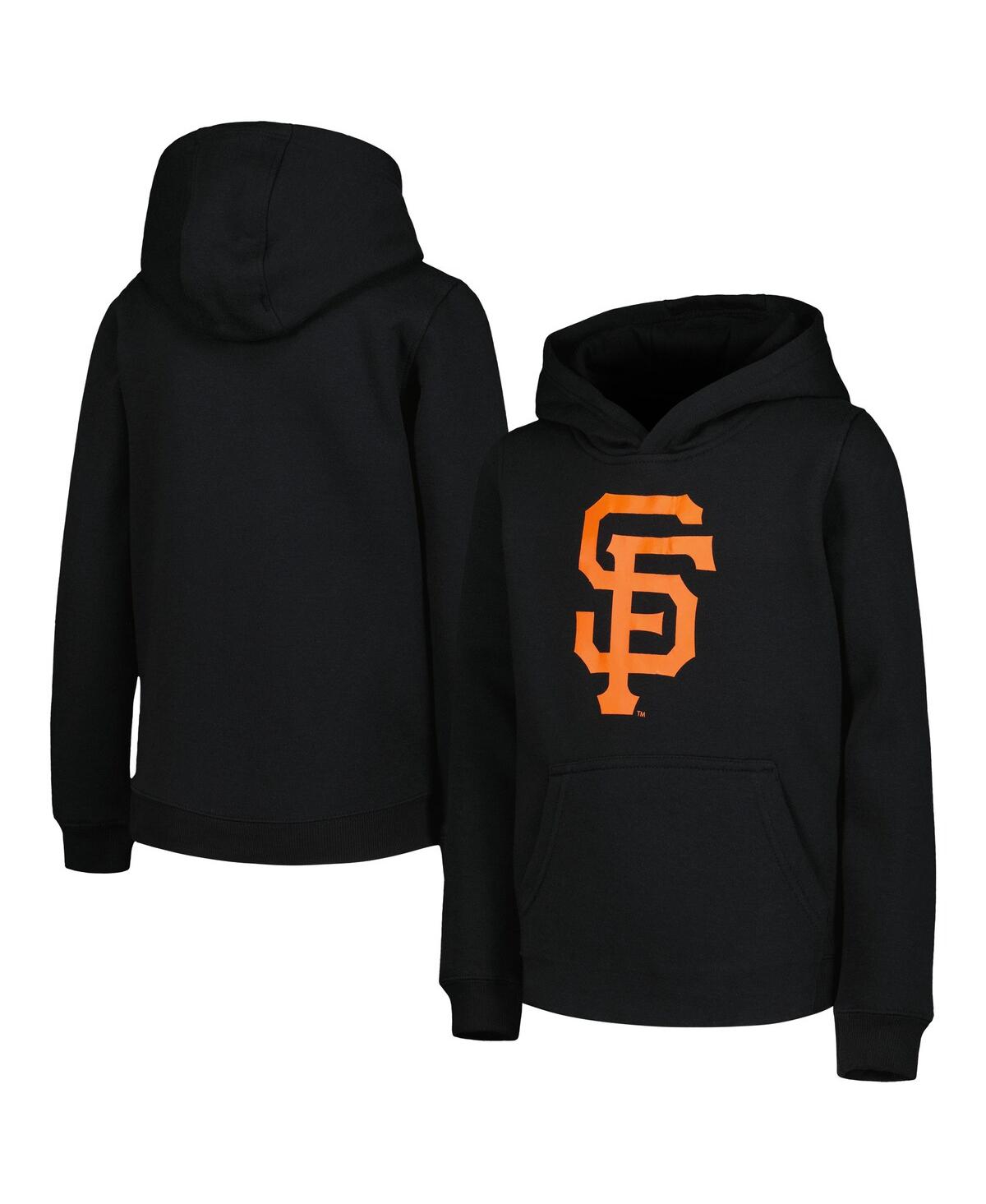 Shop Outerstuff Big Boys And Girls Black San Francisco Giants Team Primary Logo Pullover Hoodie