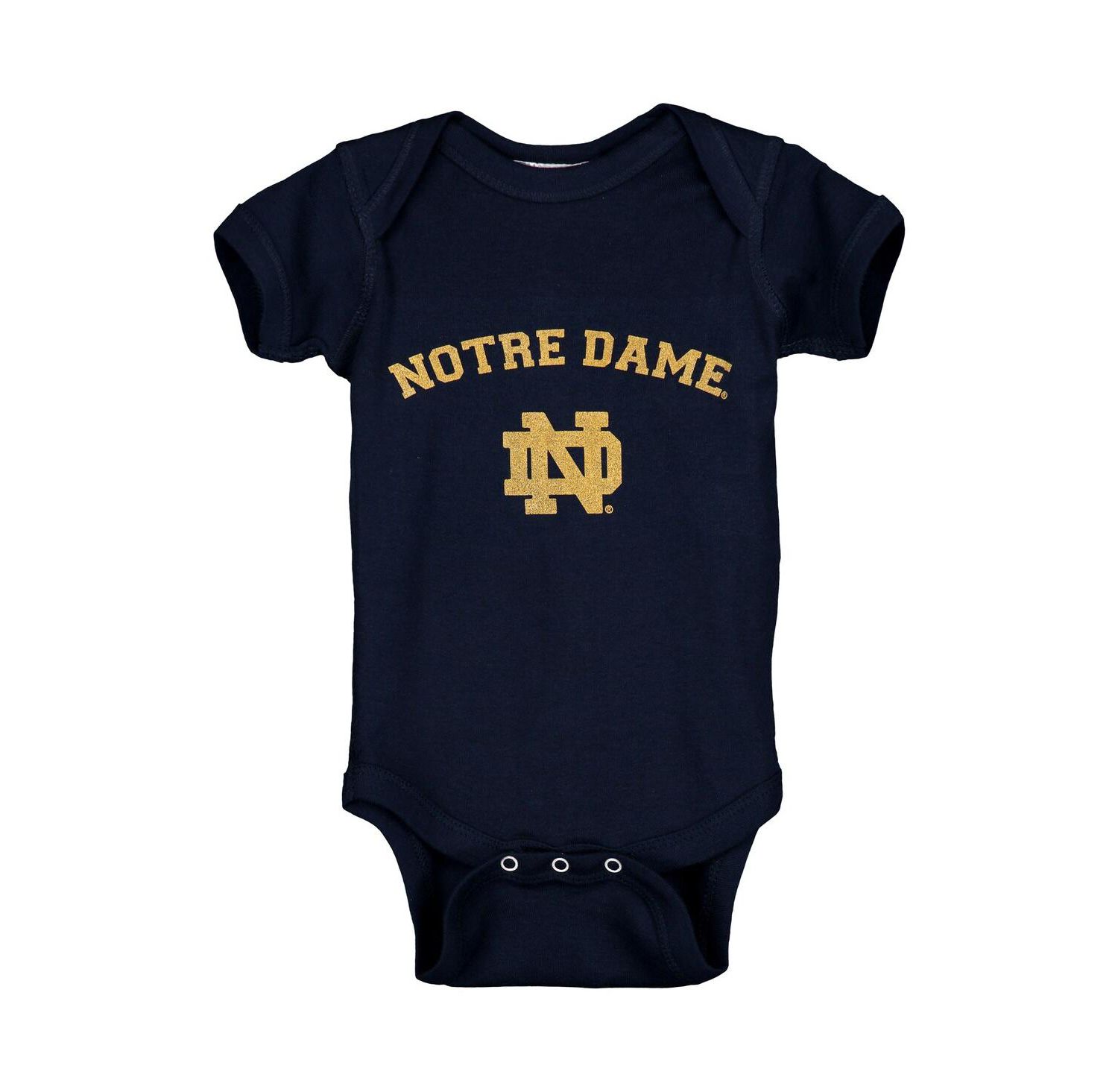 Infant Boys and Girls Navy Notre Dame Fighting Irish Arch and Logo Bodysuit