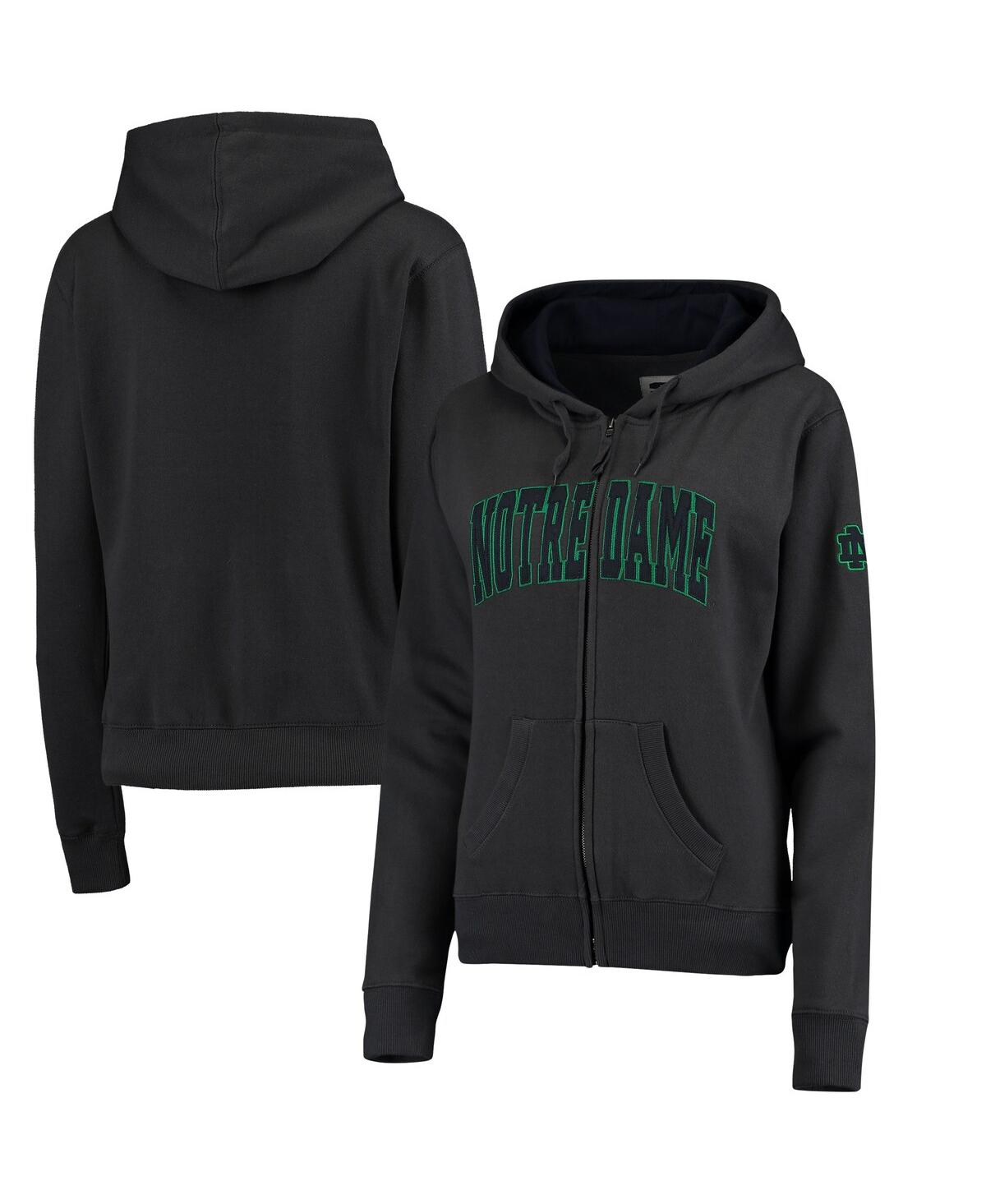 Colosseum Women's Charcoal Notre Dame Fighting Irish Arched Name Full Zip Hoodie