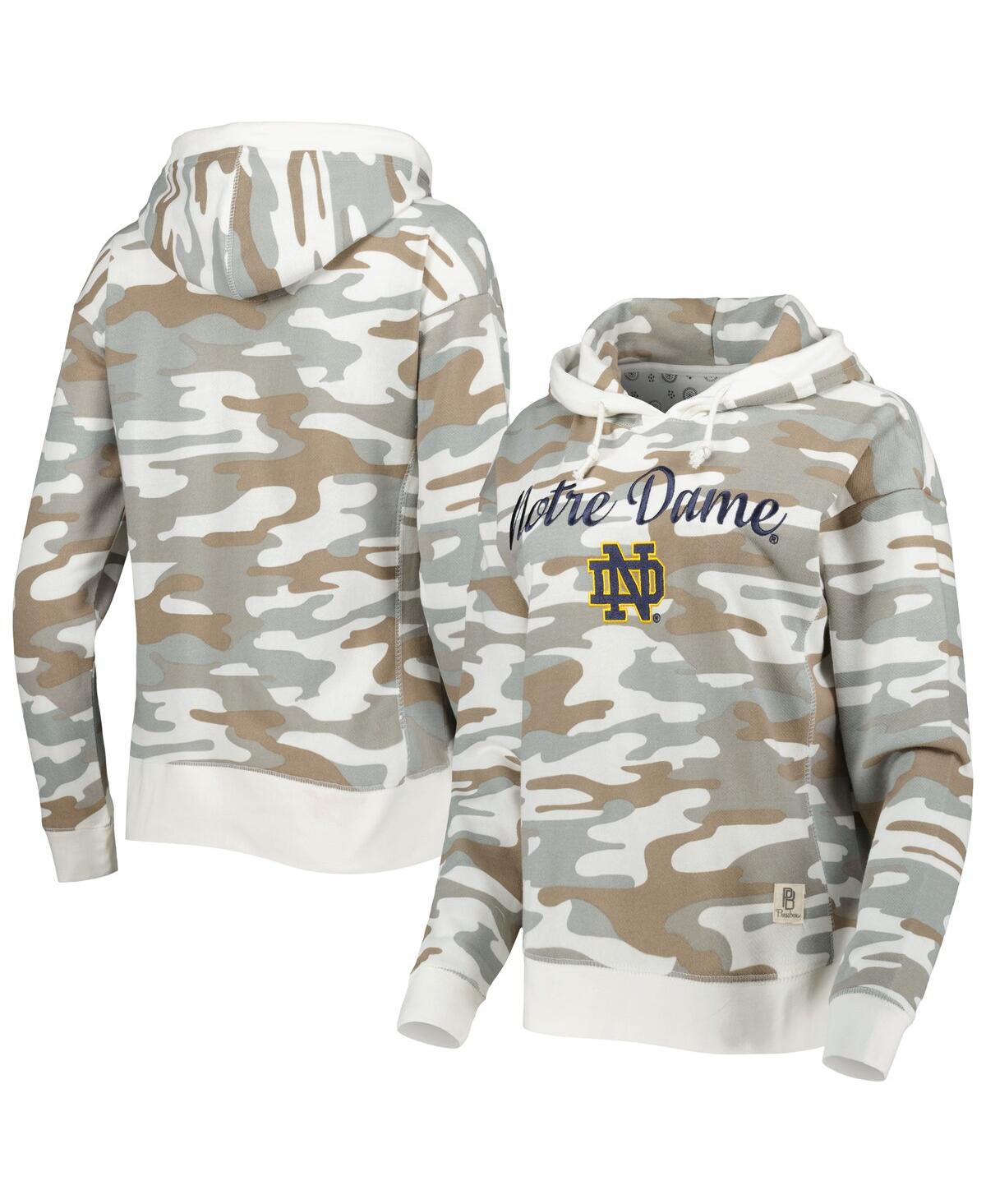 Shop Pressbox Women's  Camo Notre Dame Fighting Irish San Pablo Pullover Hoodie