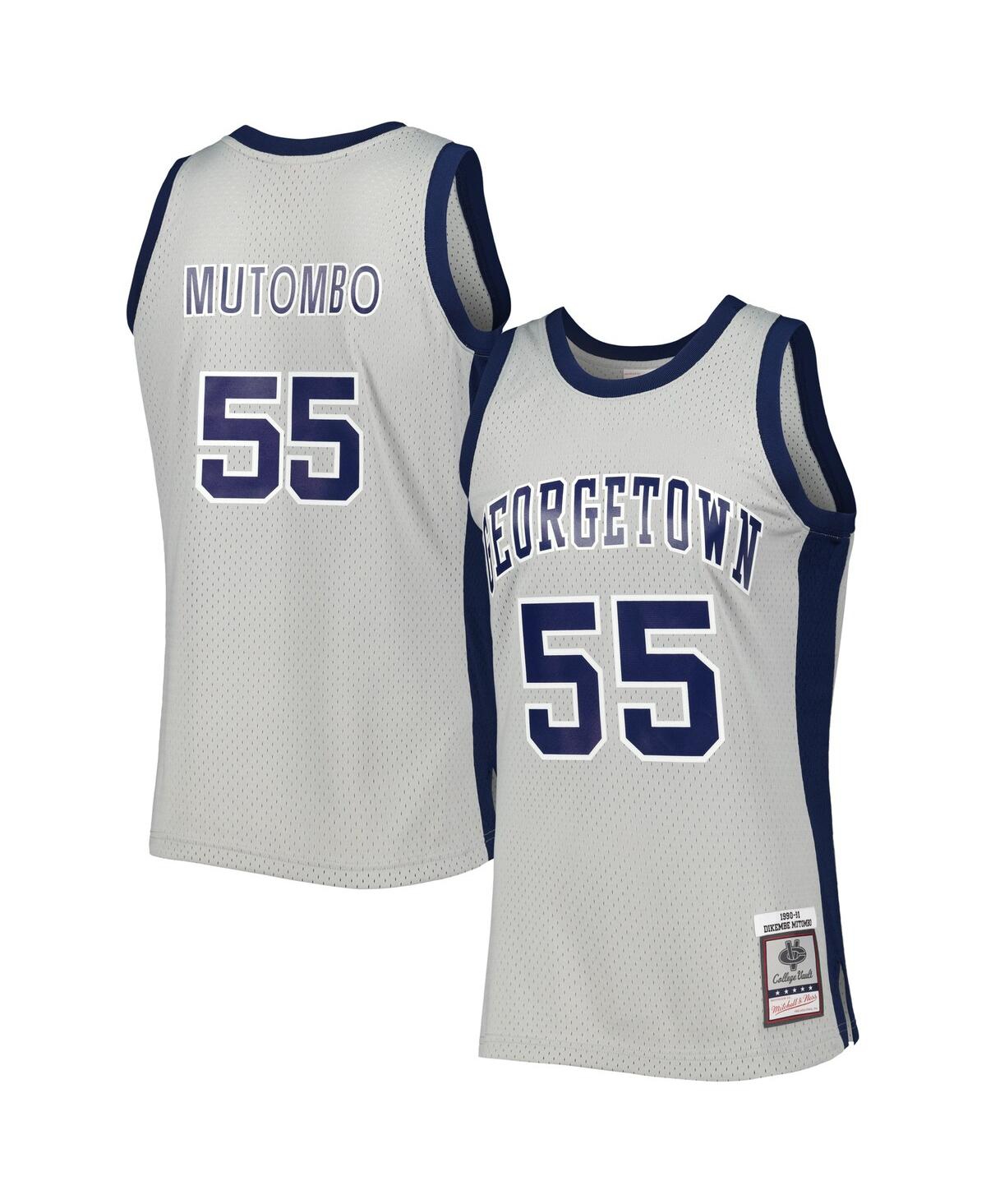 Men's Mitchell & Ness Dikembe MutomboGeorgetown Hoyas Swingman Jersey - Gray
