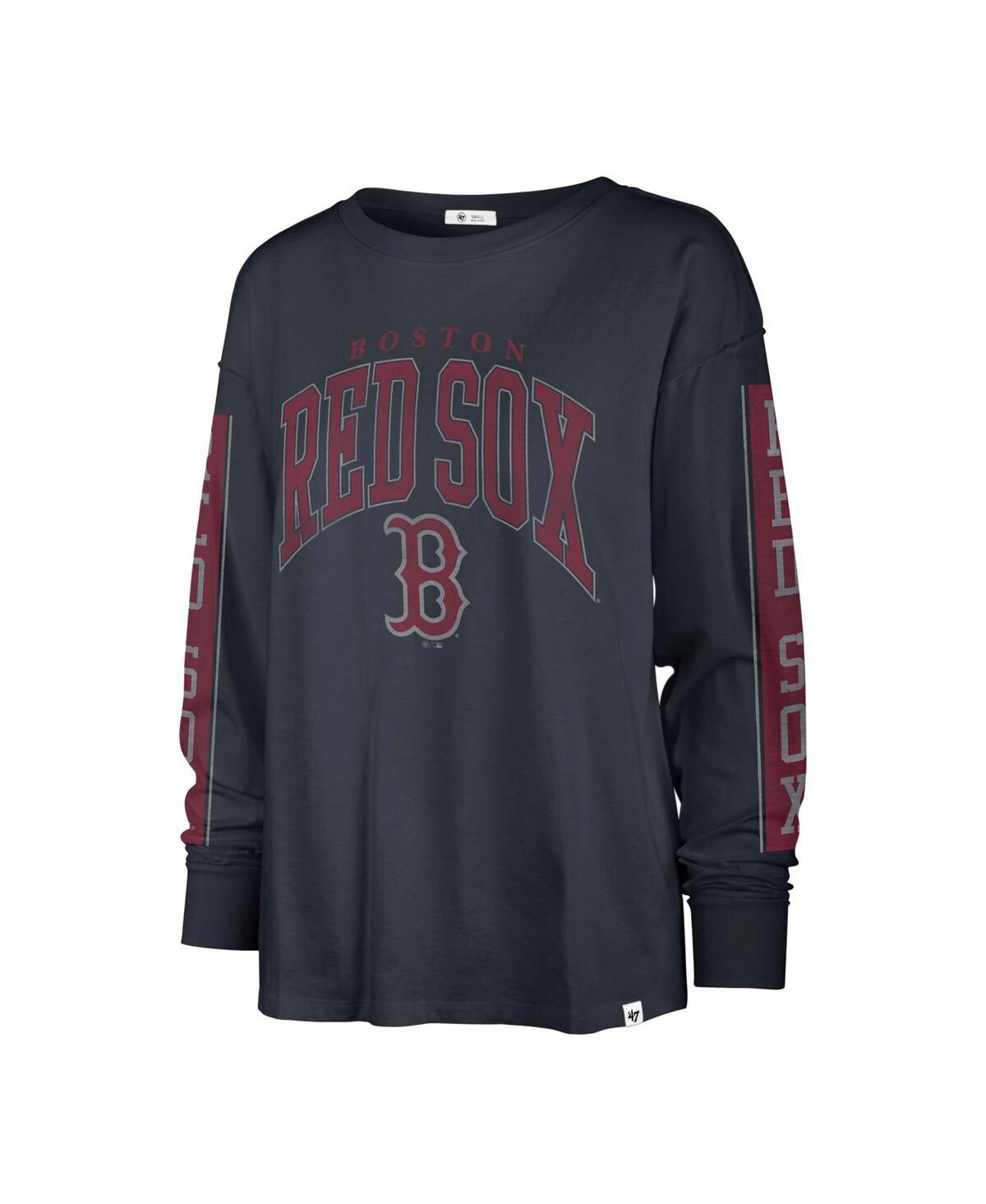 Shop 47 Brand Women's ' Navy Boston Red Sox Statement Long Sleeve T-shirt