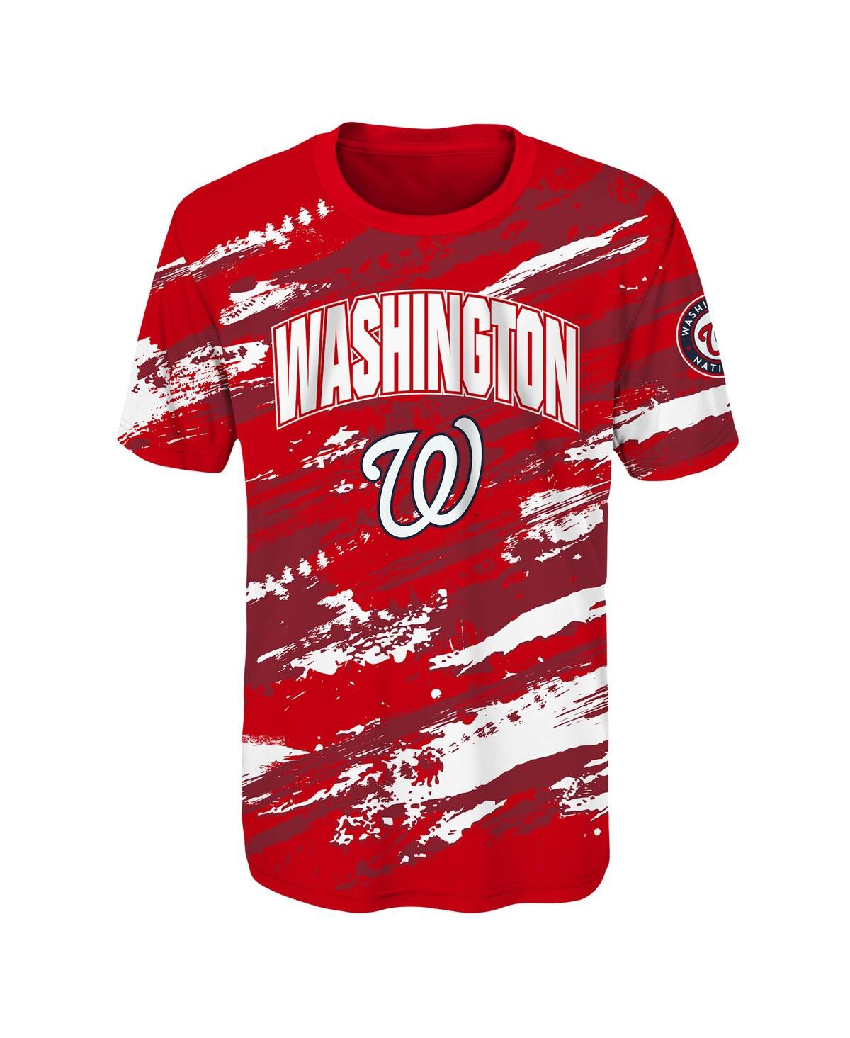Shop Outerstuff Big Boys And Girls Red Washington Nationals Stealing Home T-shirt