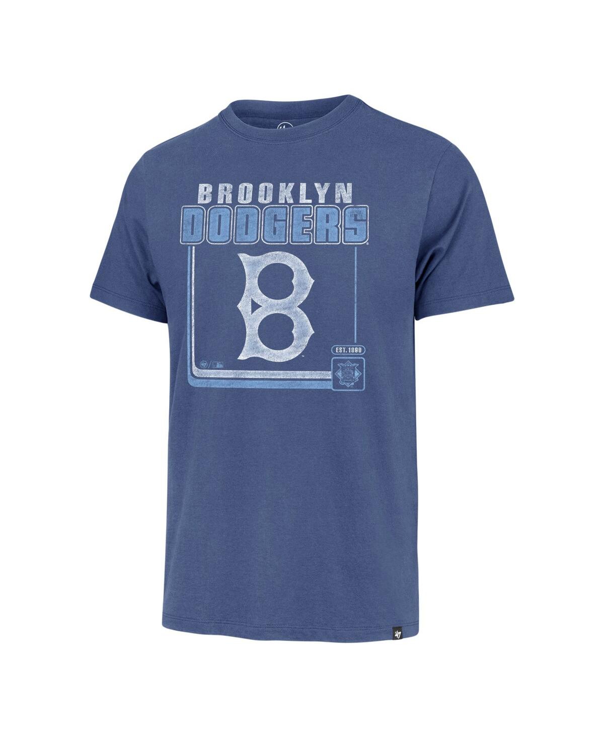 Shop 47 Brand Men's ' Royal Brooklyn Dodgers Borderline Franklin T-shirt