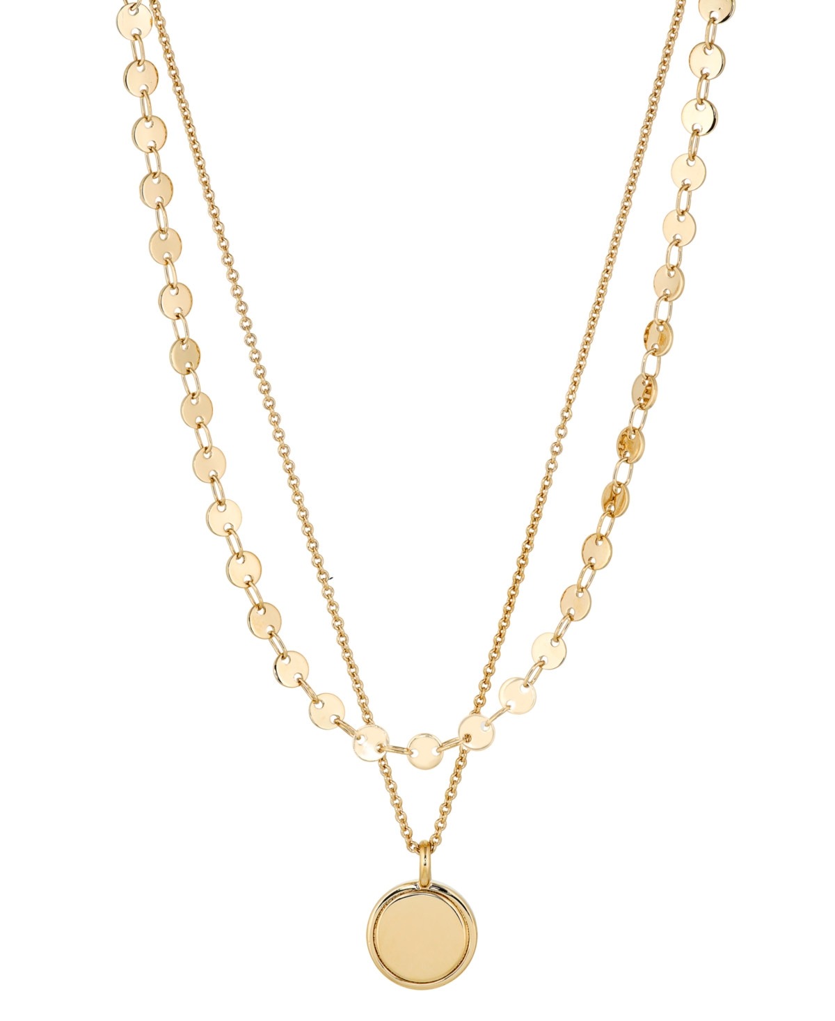 Ava Nadri Gold Coin Layered Necklace