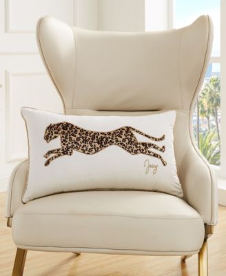 Velvet Cheetah Decorative Pillow, 14" x 24