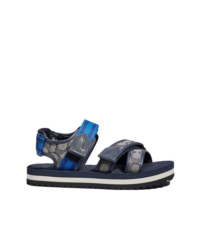 COACH Men's Signature Jacquard Leather Sport Sandals & Reviews All