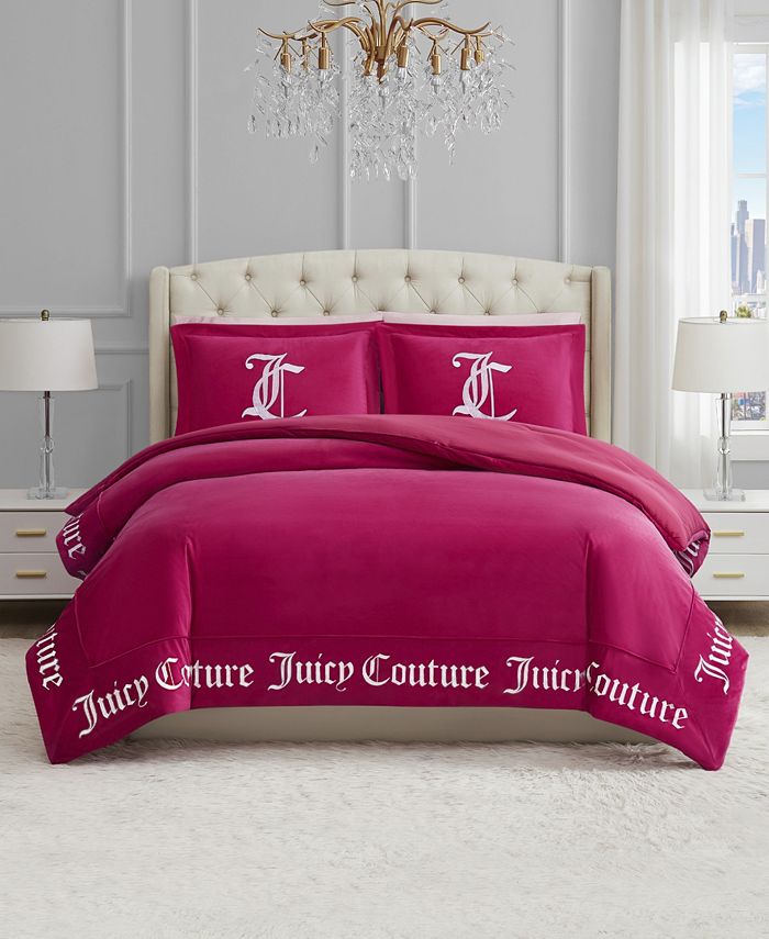 Juicy couture pink black logo pajamas set XL