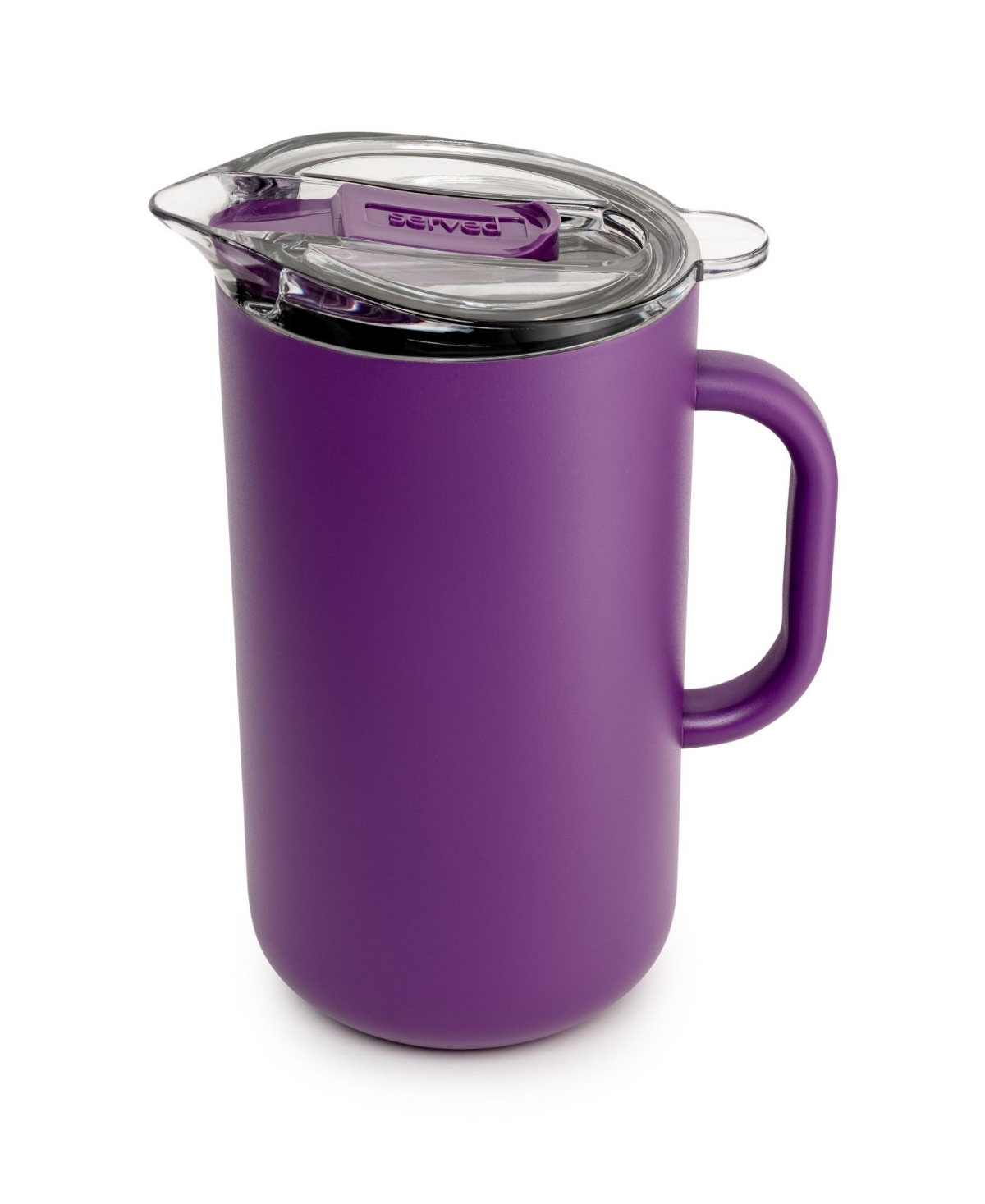 Served Vacuum-insulated Double-walled Copper-lined Stainless Steel Pitcher, 2 Liter In Grape