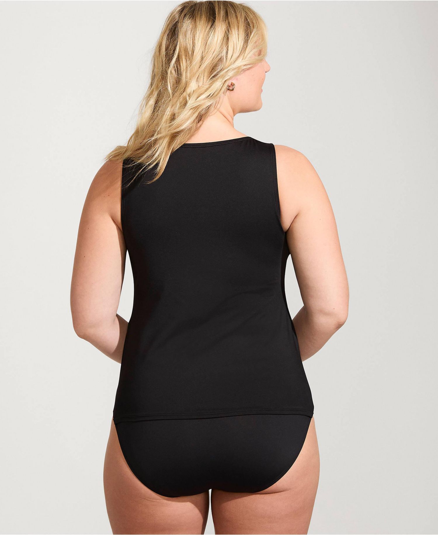 Plus Size High Neck UPF 50 Sun Protection Modest Tankini Swimsuit Top