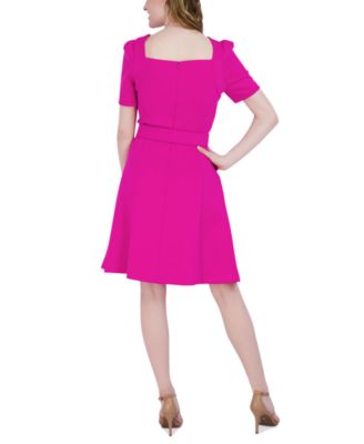 Donna Rico Women's Belted Fit & Flare Dress