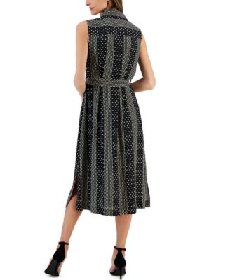 T Tahari Women's Sleeveless Belted Shirtdress - Macy's