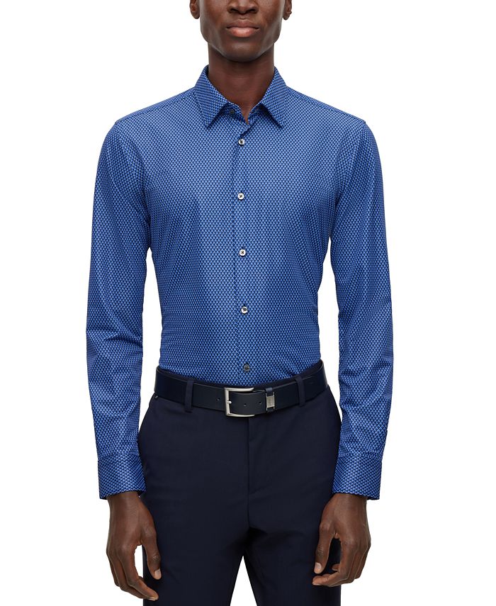 Hugo Boss Men's Slim-Fit Flex-Weave Shirt - Macy's
