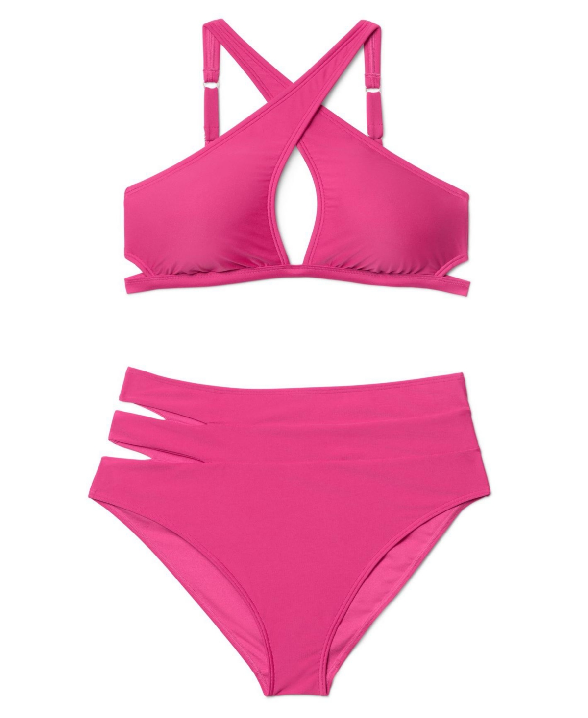 Adore Me Plus Size Demi Swimwear Bra Top - Dark pink 2