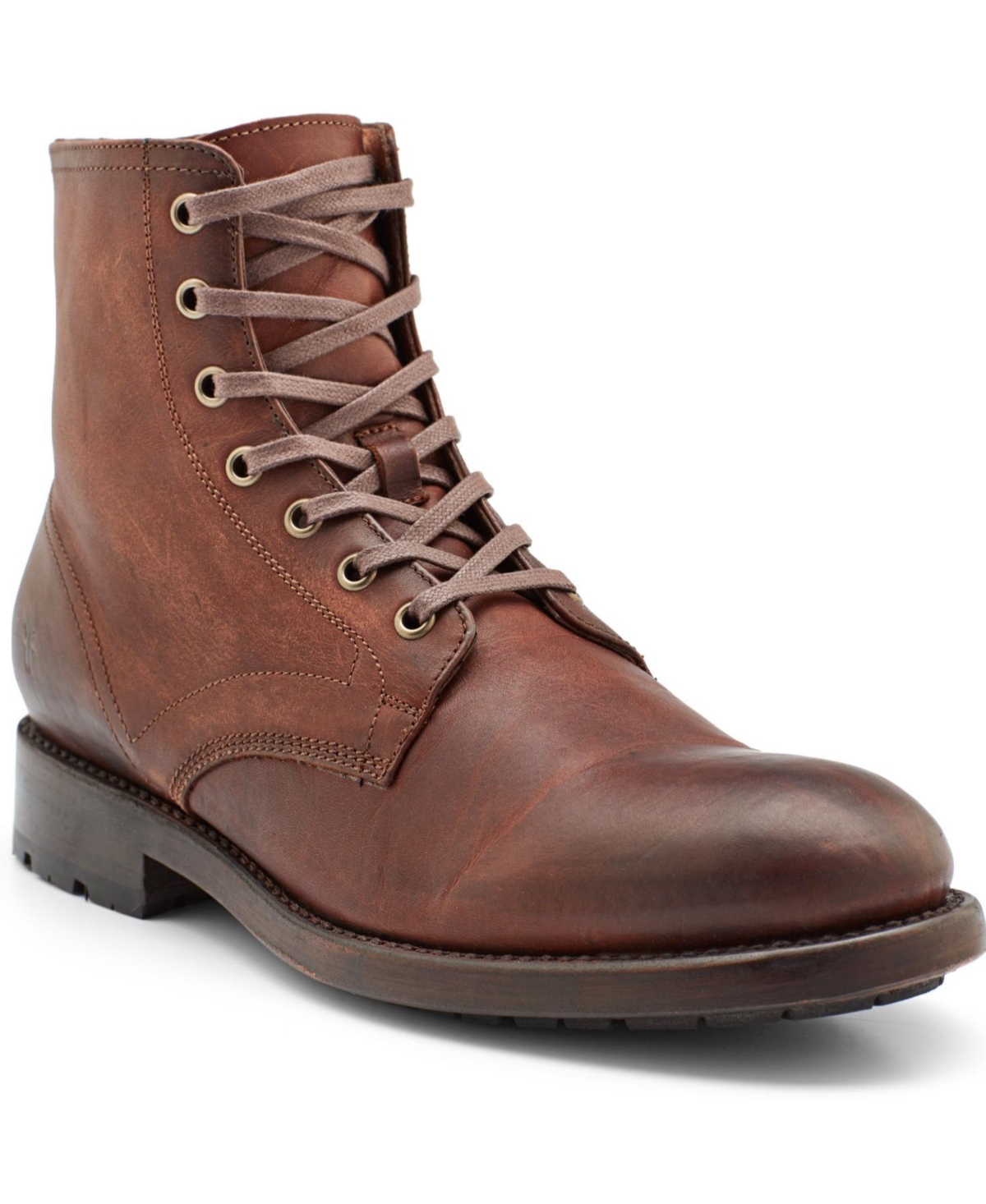 Frye Men's Bowery Lace-up Boots In Cognac Leather