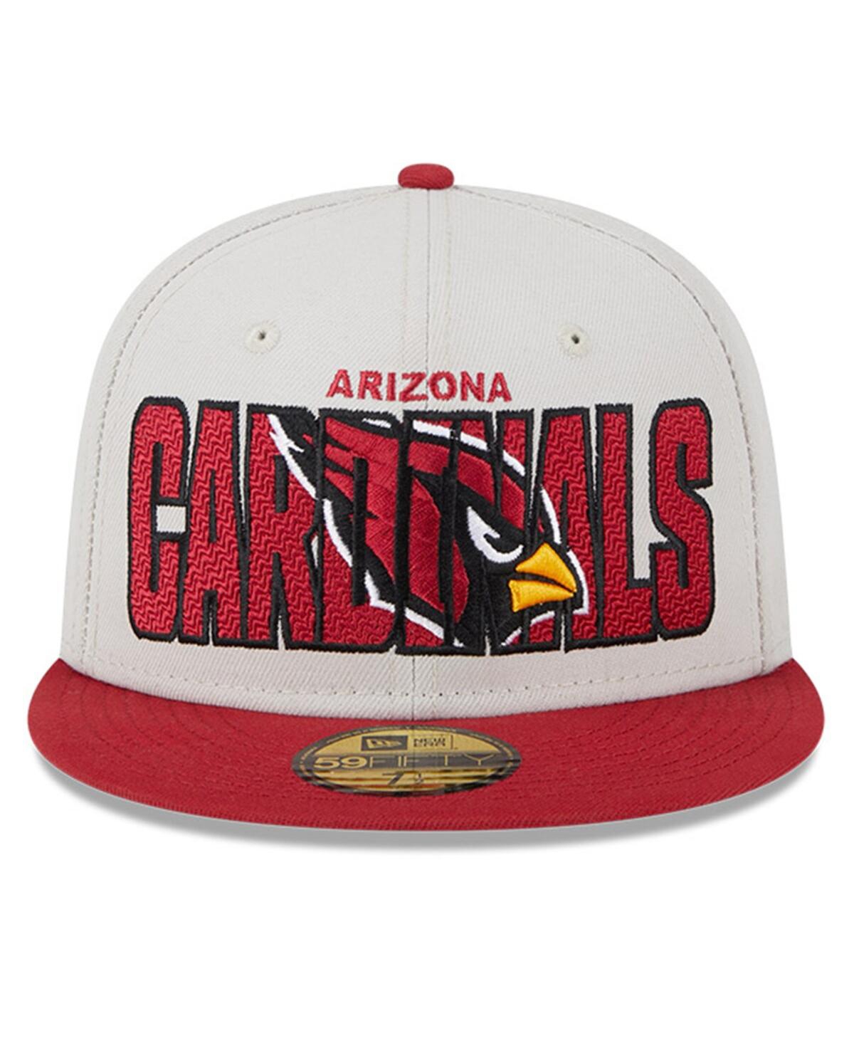 Shop New Era Men's  Stone, Cardinal Arizona Cardinals 2023 Nfl Draft On Stage 59fifty Fitted Hat In Stone,cardinal