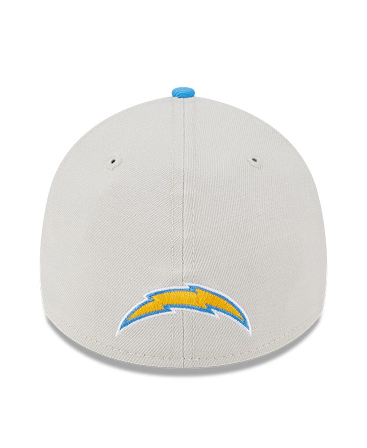 New Era Men's  Stone, Powder Blue Los Angeles Chargers 2023 Nfl Draft Low Profile 59fifty Fitted Hat In Stone,powder Blue